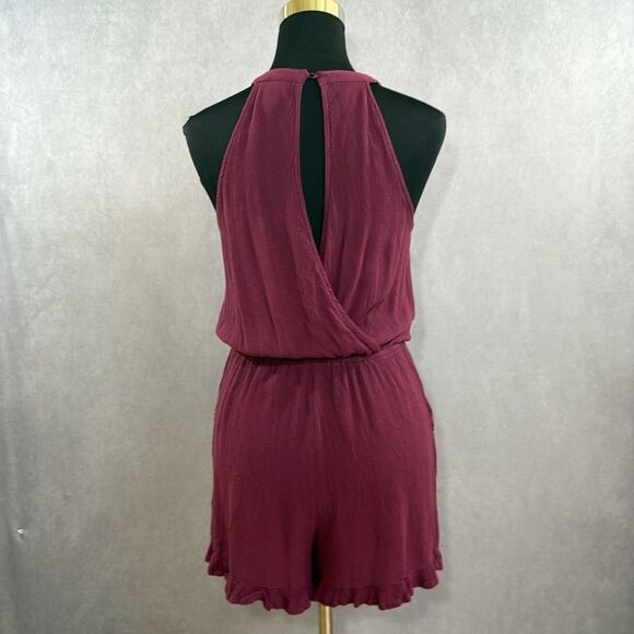 Mossimo Plum Open Back Romper - Picture 5 of 7